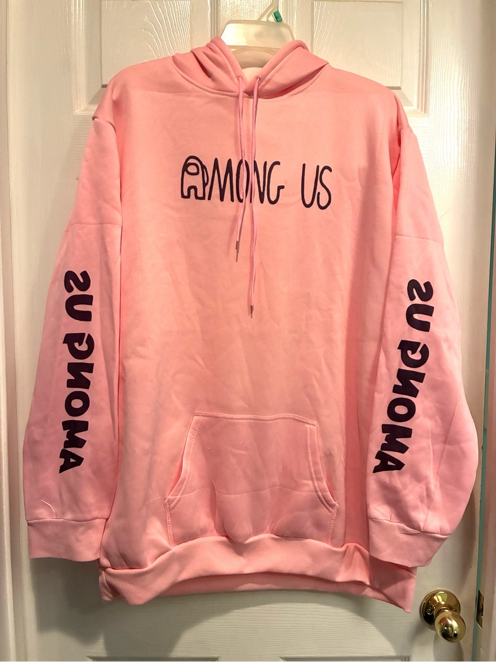 Among Us Game Pink Hooded Sweatshirt